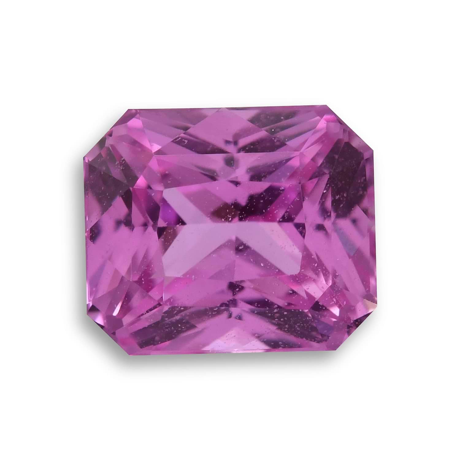 1.66 Carat Pink Radiant Sapphire