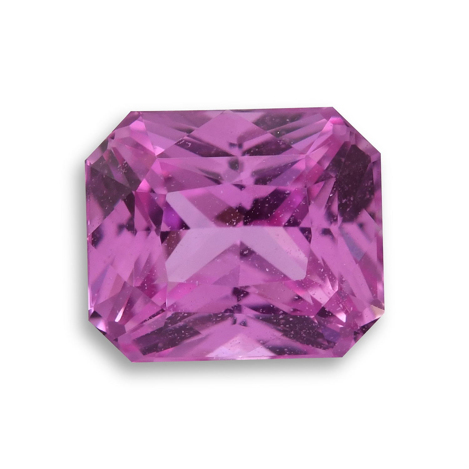 1.66 Carat Pink  Radiant Sapphire