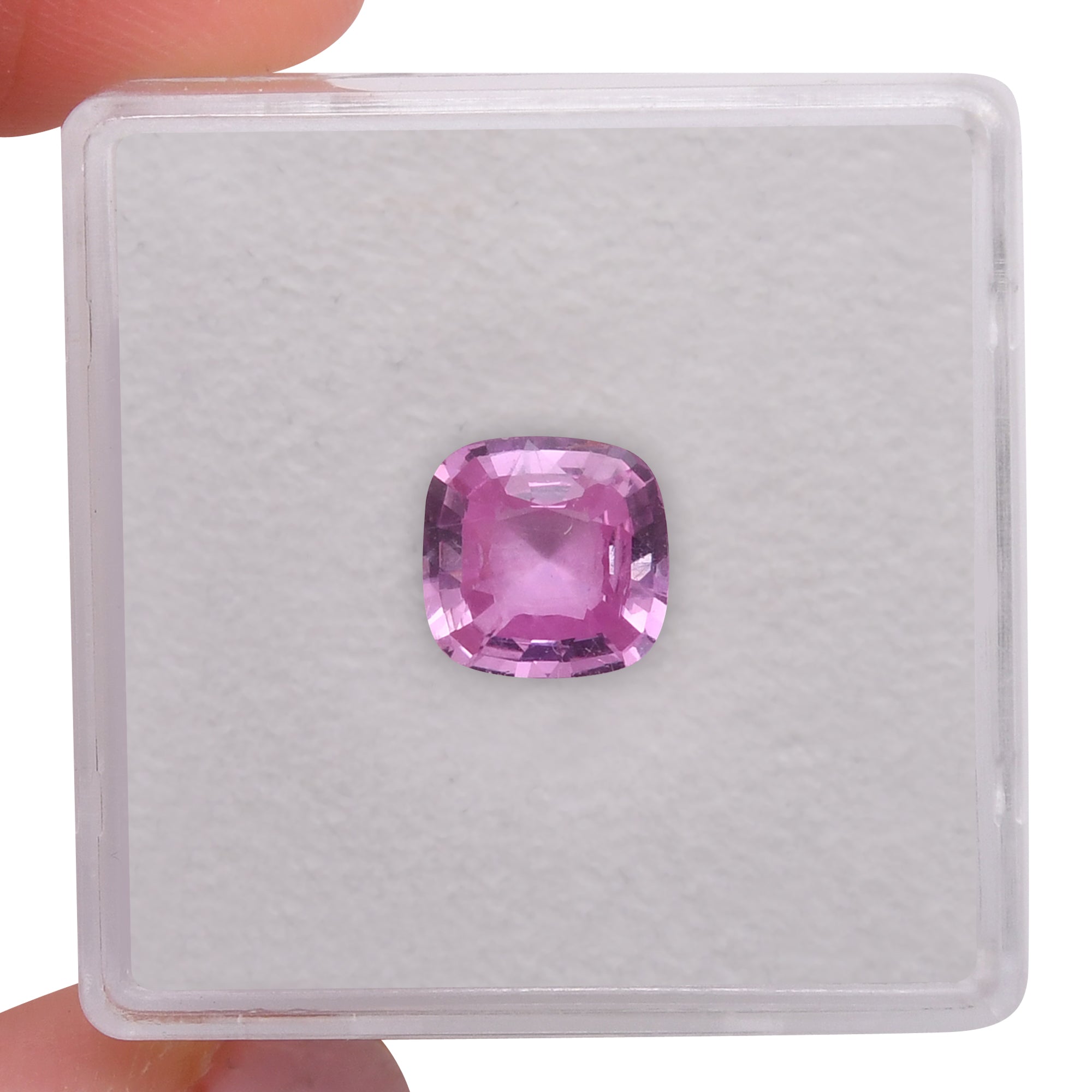 1.59 Carat Pink Cushion Sapphire | LEIBISH