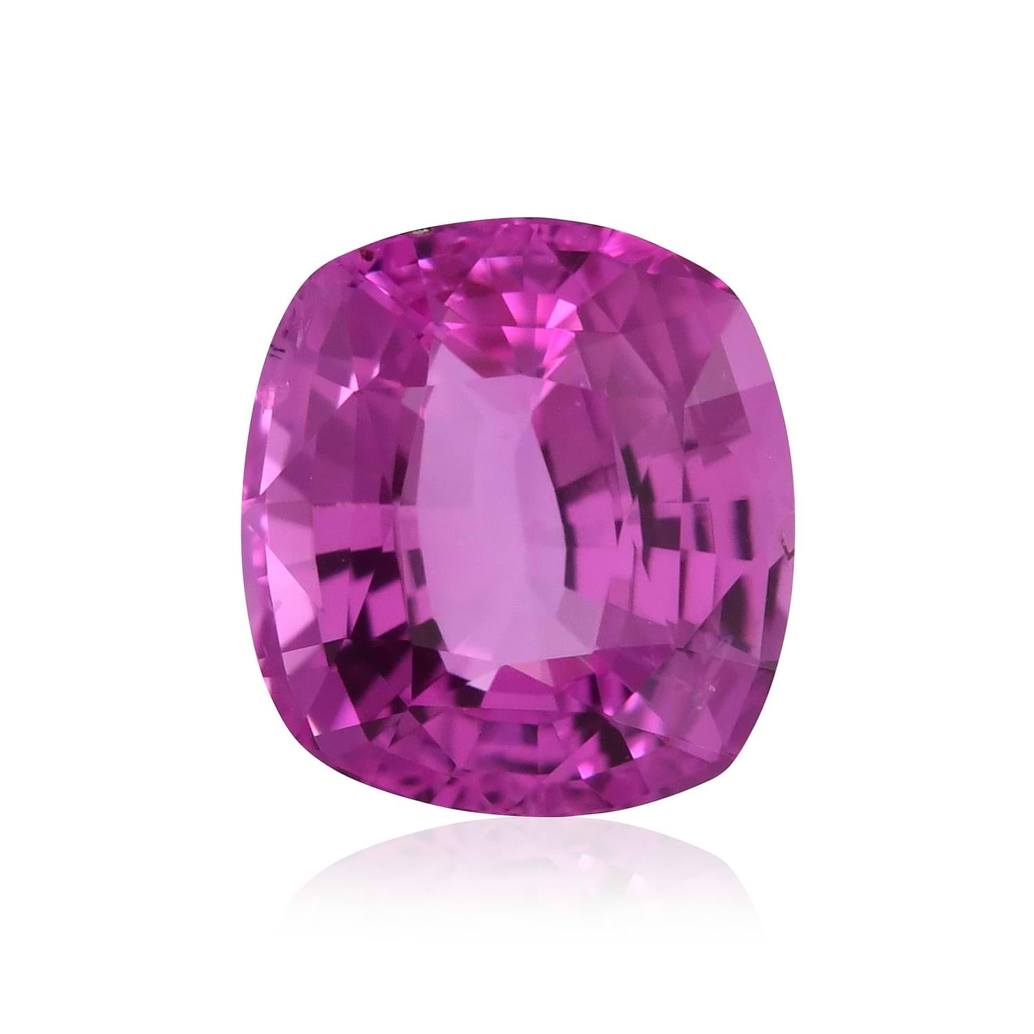 1.54 Carat Pink Cushion Sapphire
