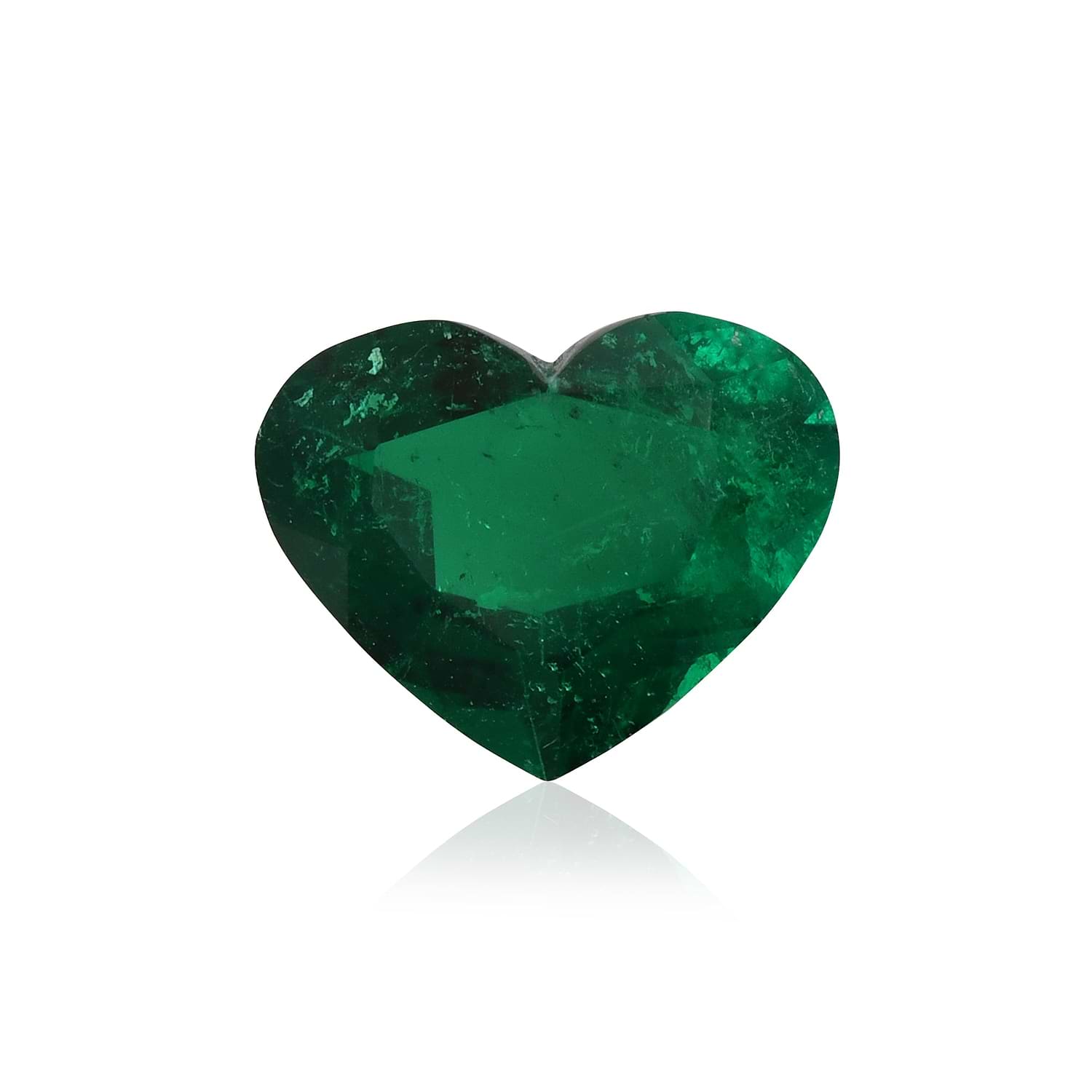 2.27 Carat Green COLOMBIAN Heart Emerald GRS