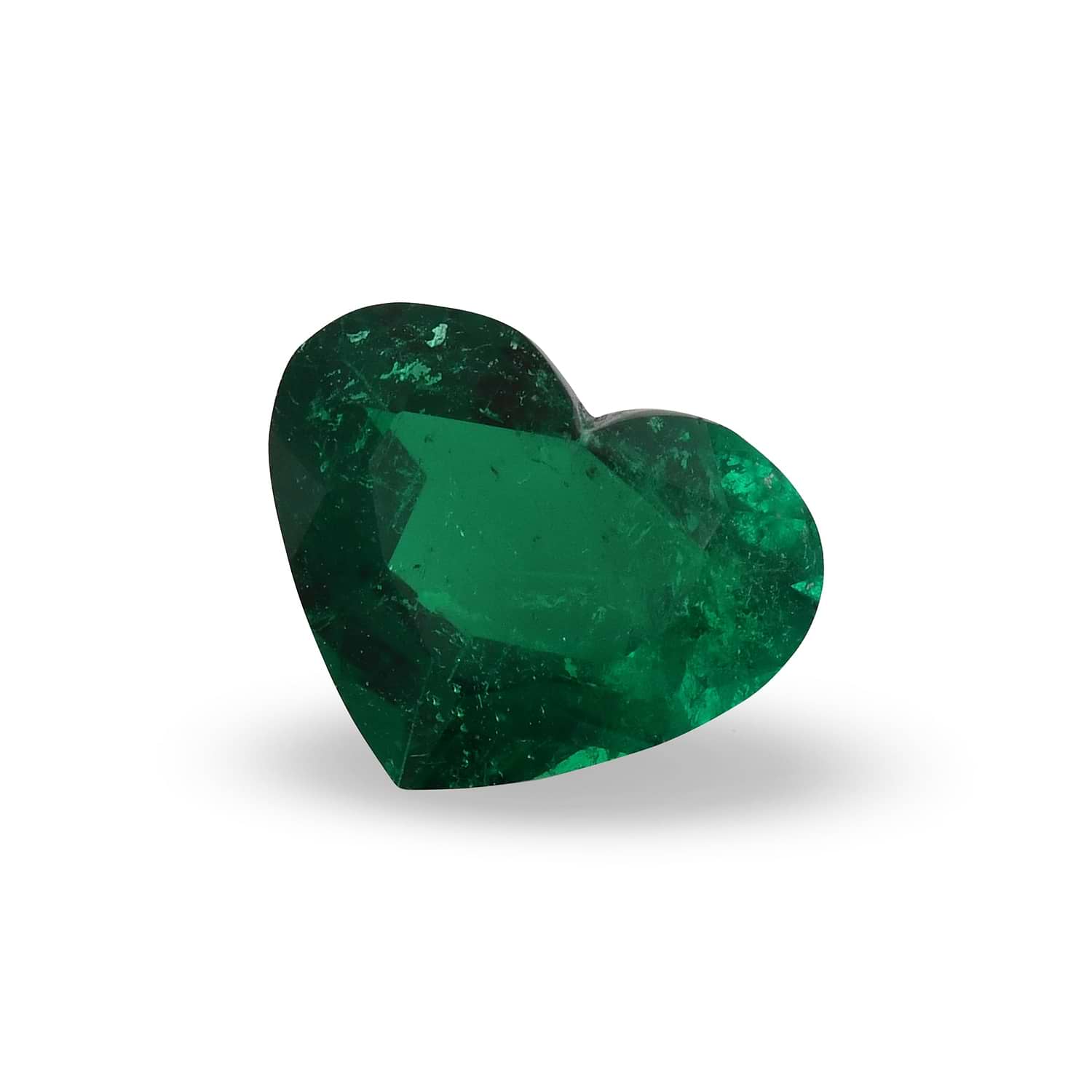 2.27 Carat Green COLOMBIAN Heart Emerald GRS