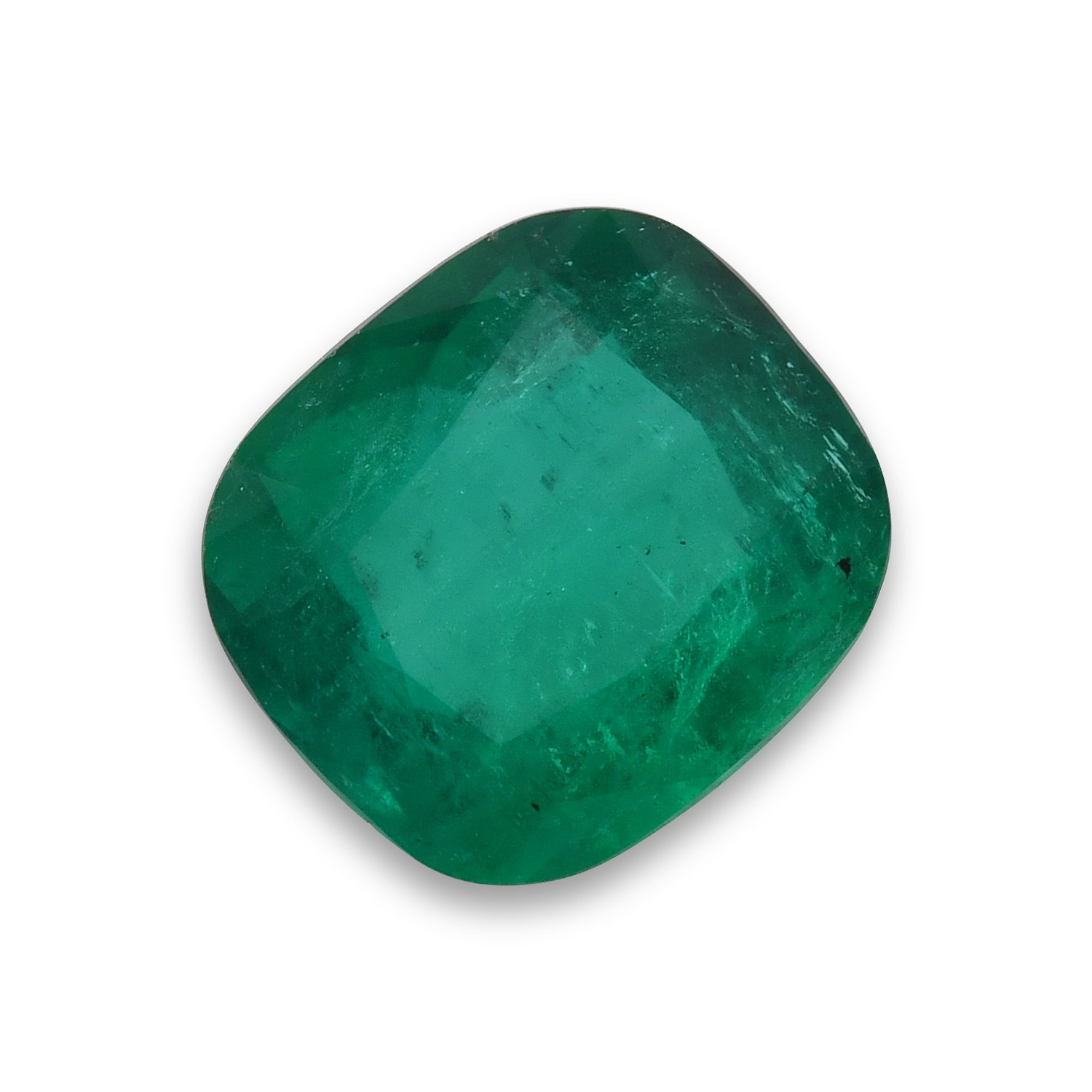 2.97 Carat Green COLOMBIAN Cushion Emerald CD