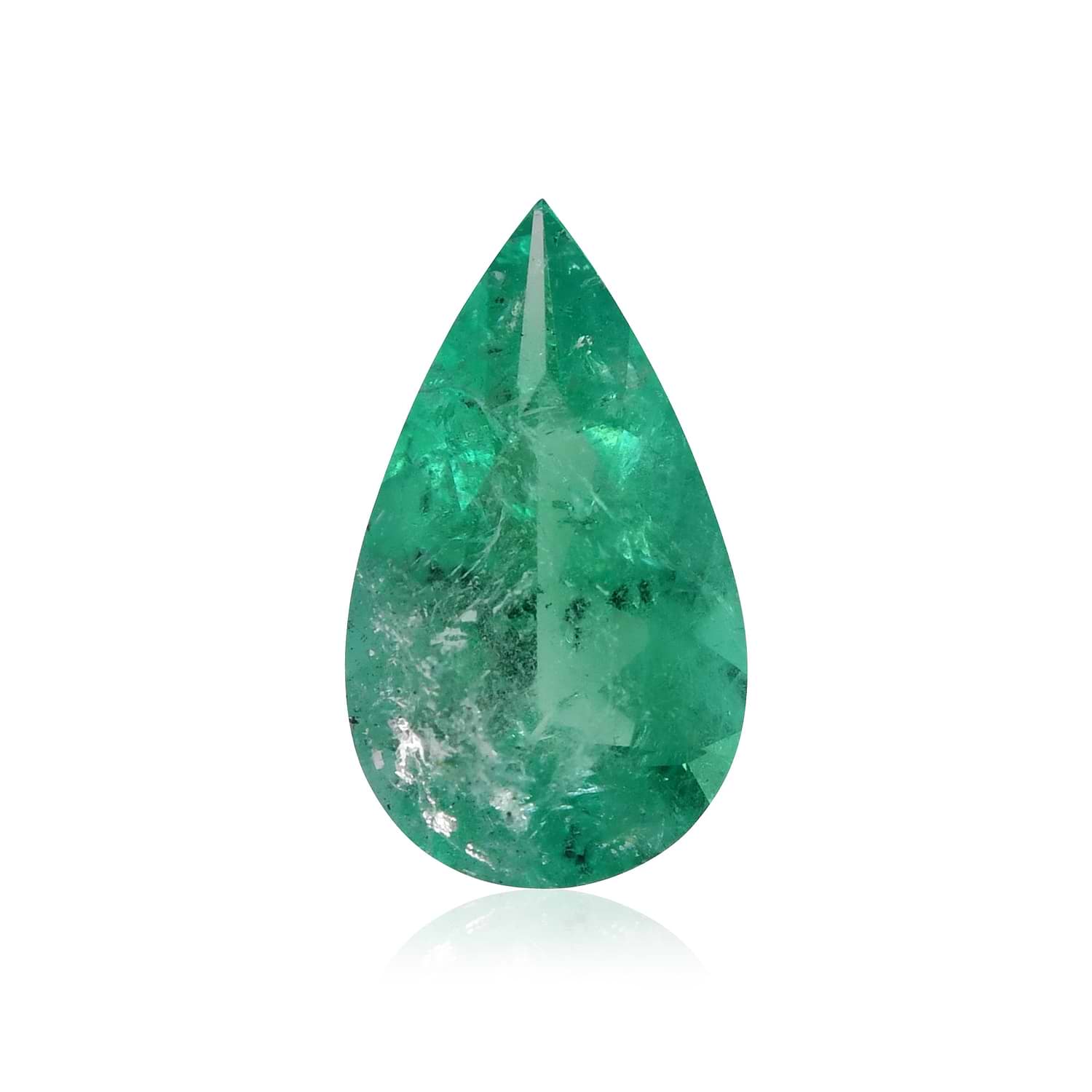 1.00 Carat Green COLOMBIAN Pear Emerald MUZO
