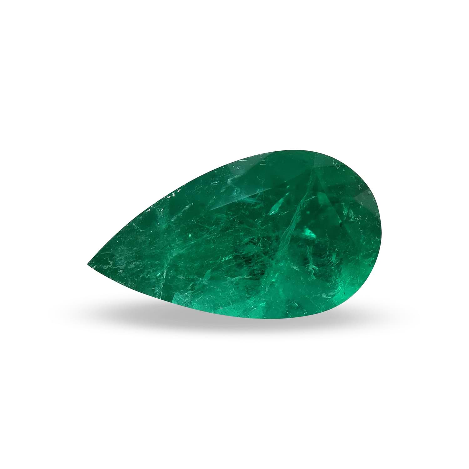 1.01 Carat Green COLOMBIAN Pear Emerald CD
