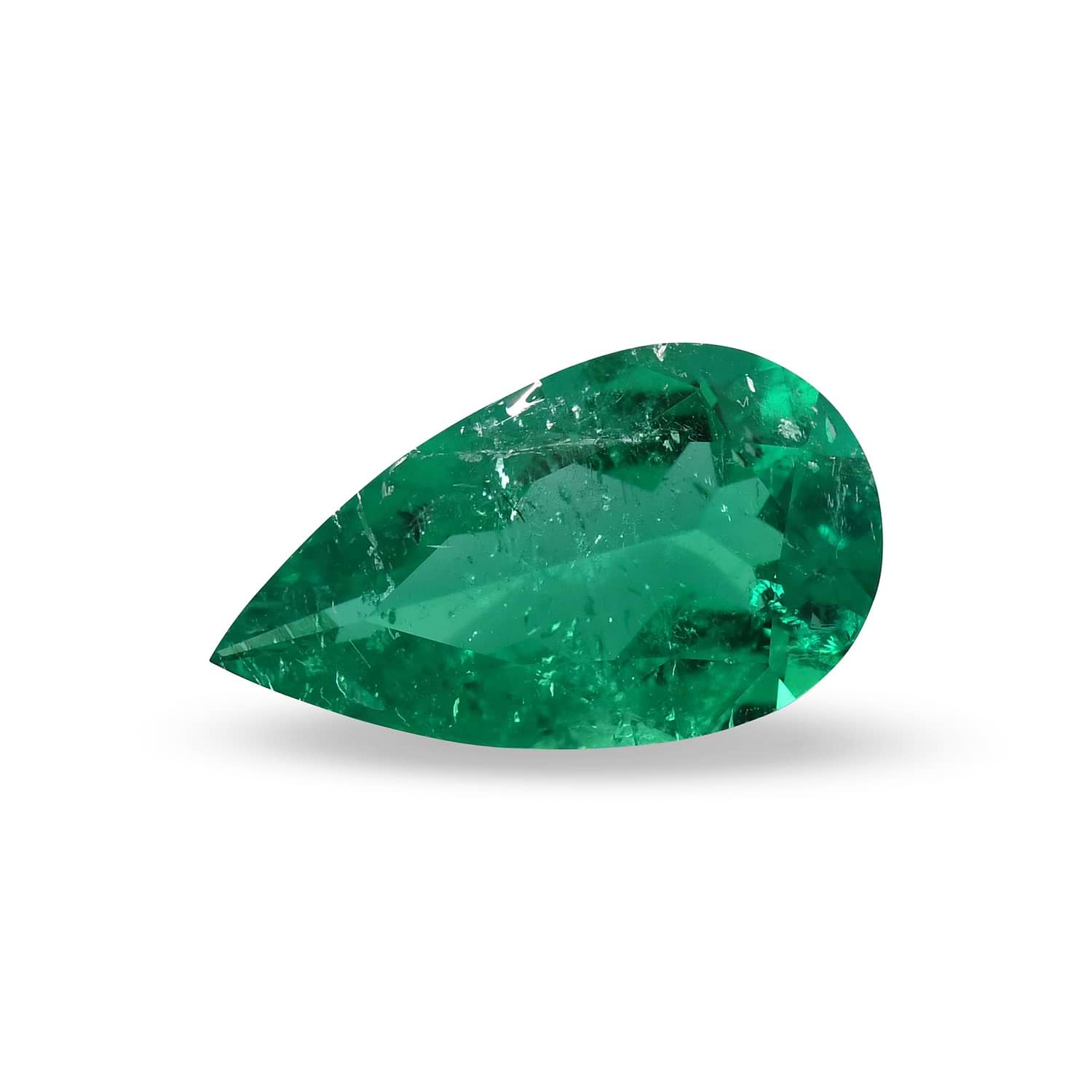 1.83 Carat Green COLOMBIAN Pear Emerald CD