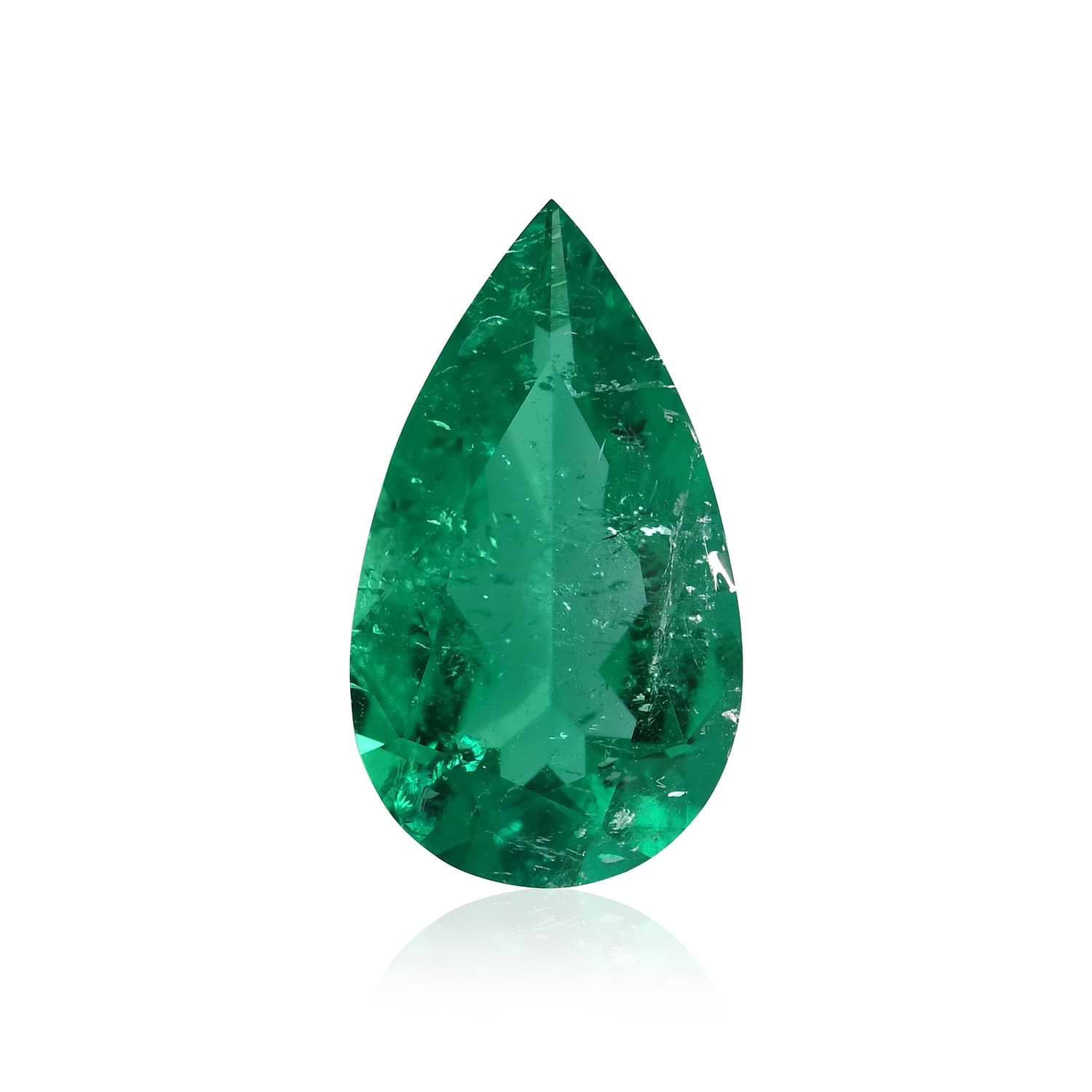1.83 Carat Green COLOMBIAN Pear Emerald CD