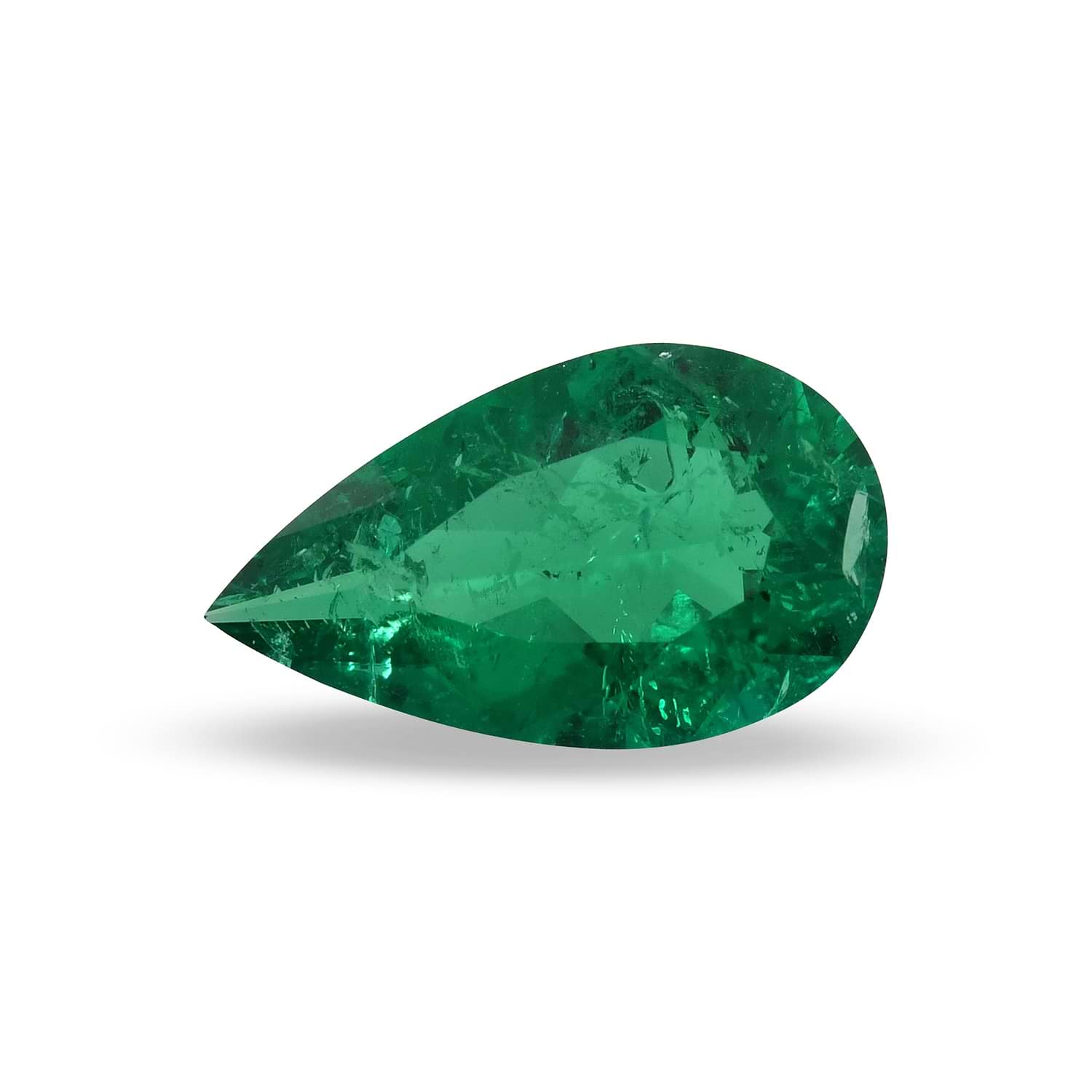 1.13 Carat Green COLOMBIAN Pear Emerald CD