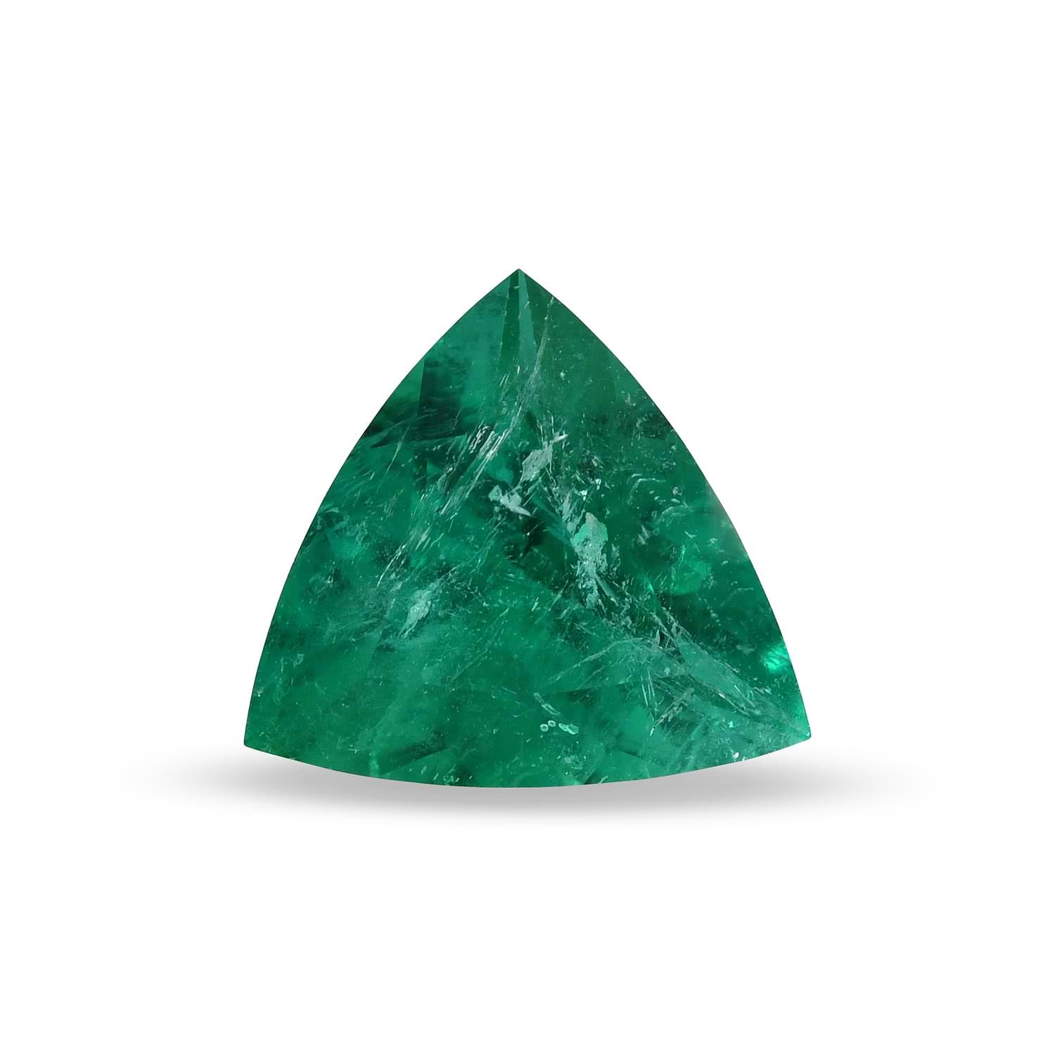 1.58 Carat Green COLOMBIAN Trilliant Emerald CD