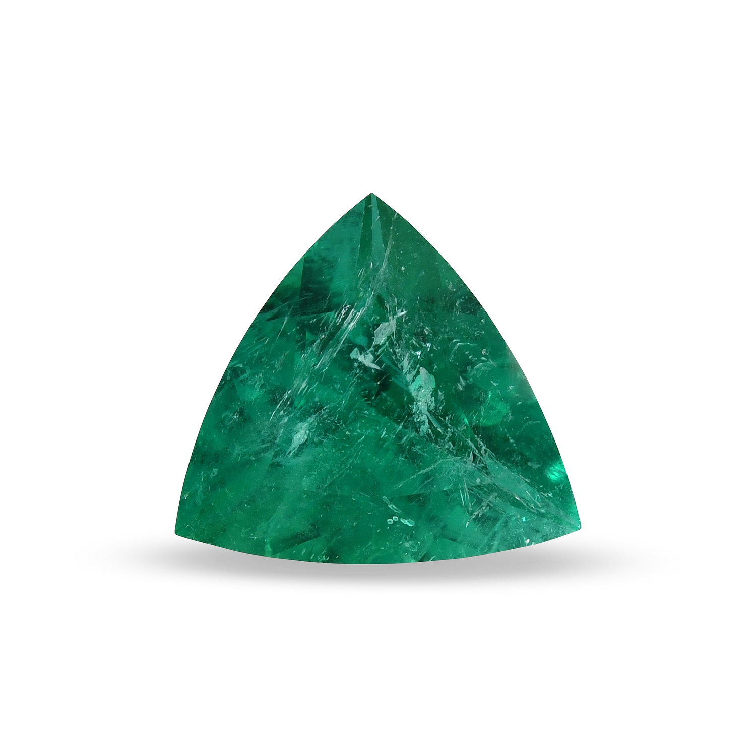 1.58 Carat Green COLOMBIAN Trilliant Emerald CD