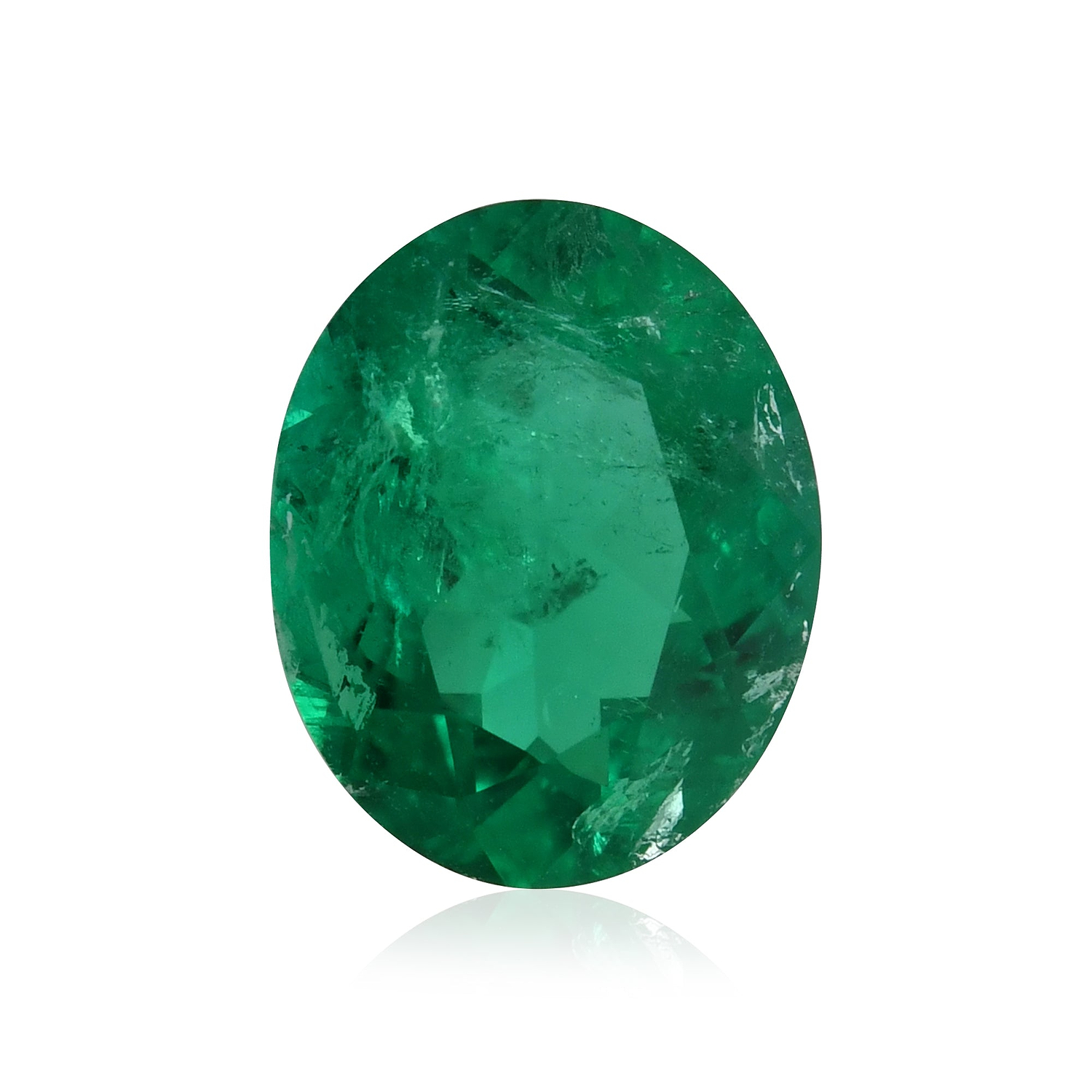 0.87 Carat Green COLOMBIAN Oval Emerald CD