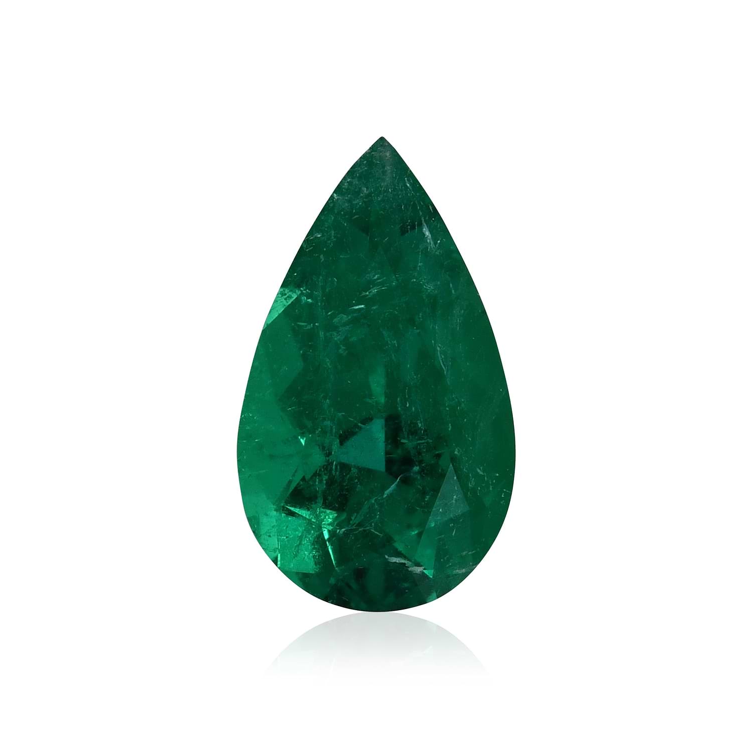 2.17 Carat Green COLOMBIAN Pear Emerald CD