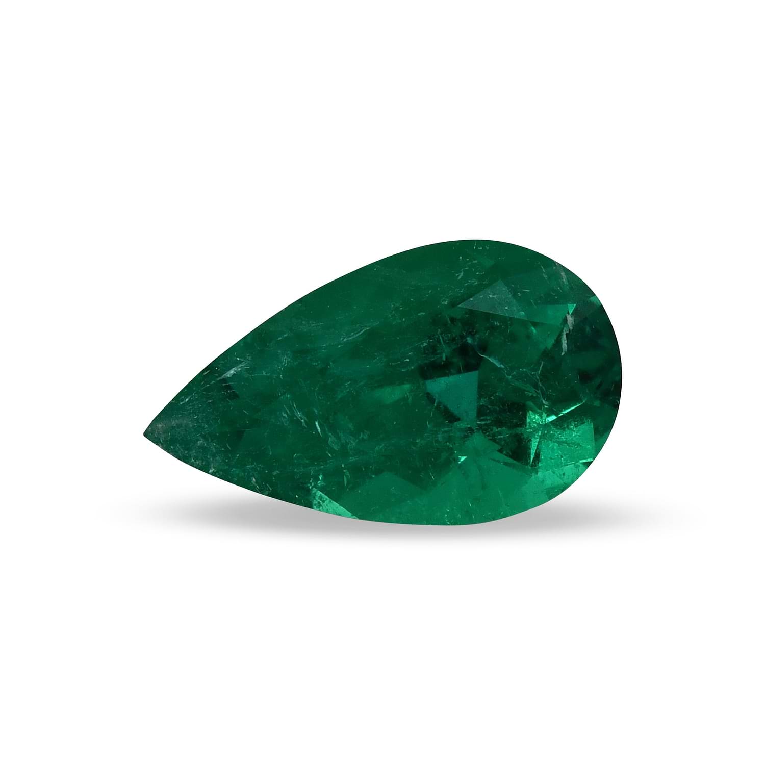 2.17 Carat Green COLOMBIAN Pear Emerald CD