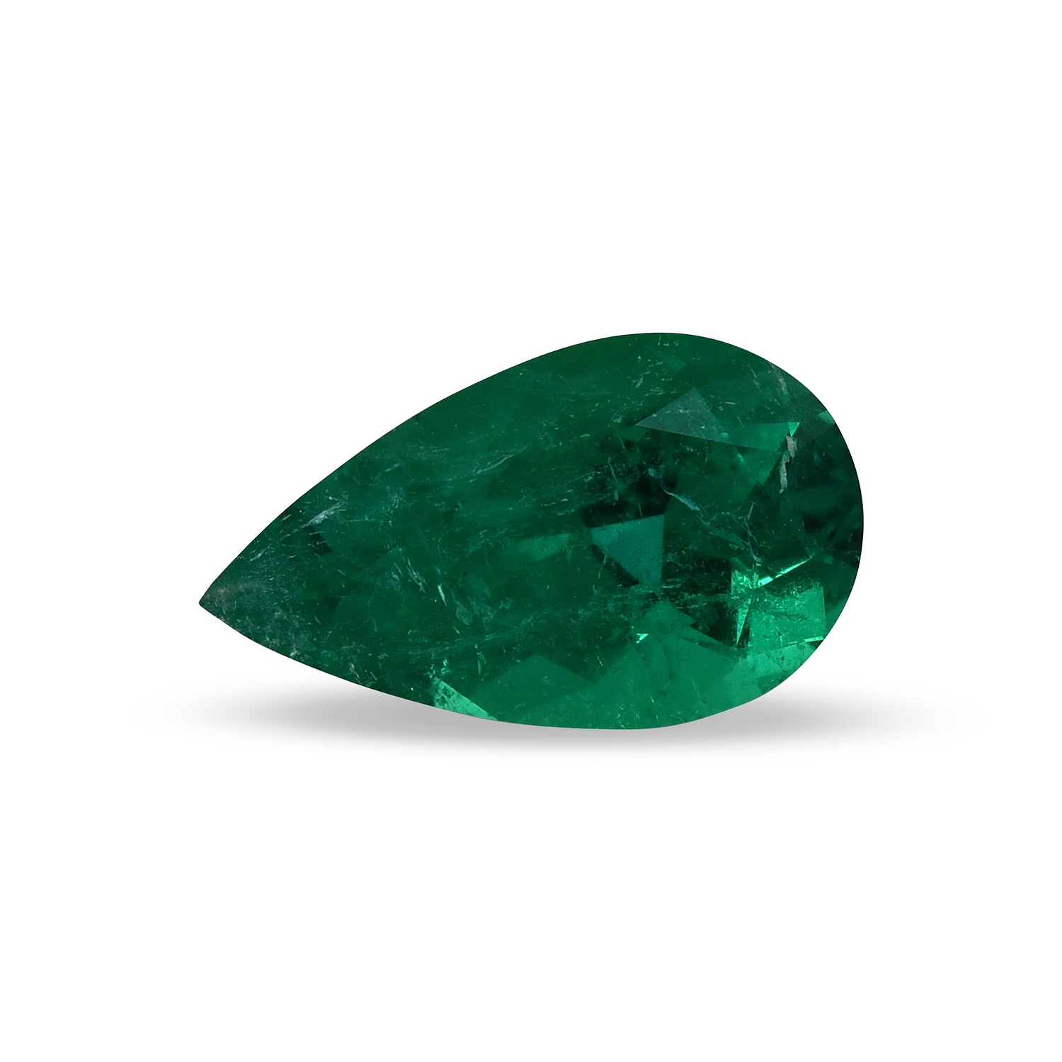 2.17 Carat Green COLOMBIAN Pear Emerald CD