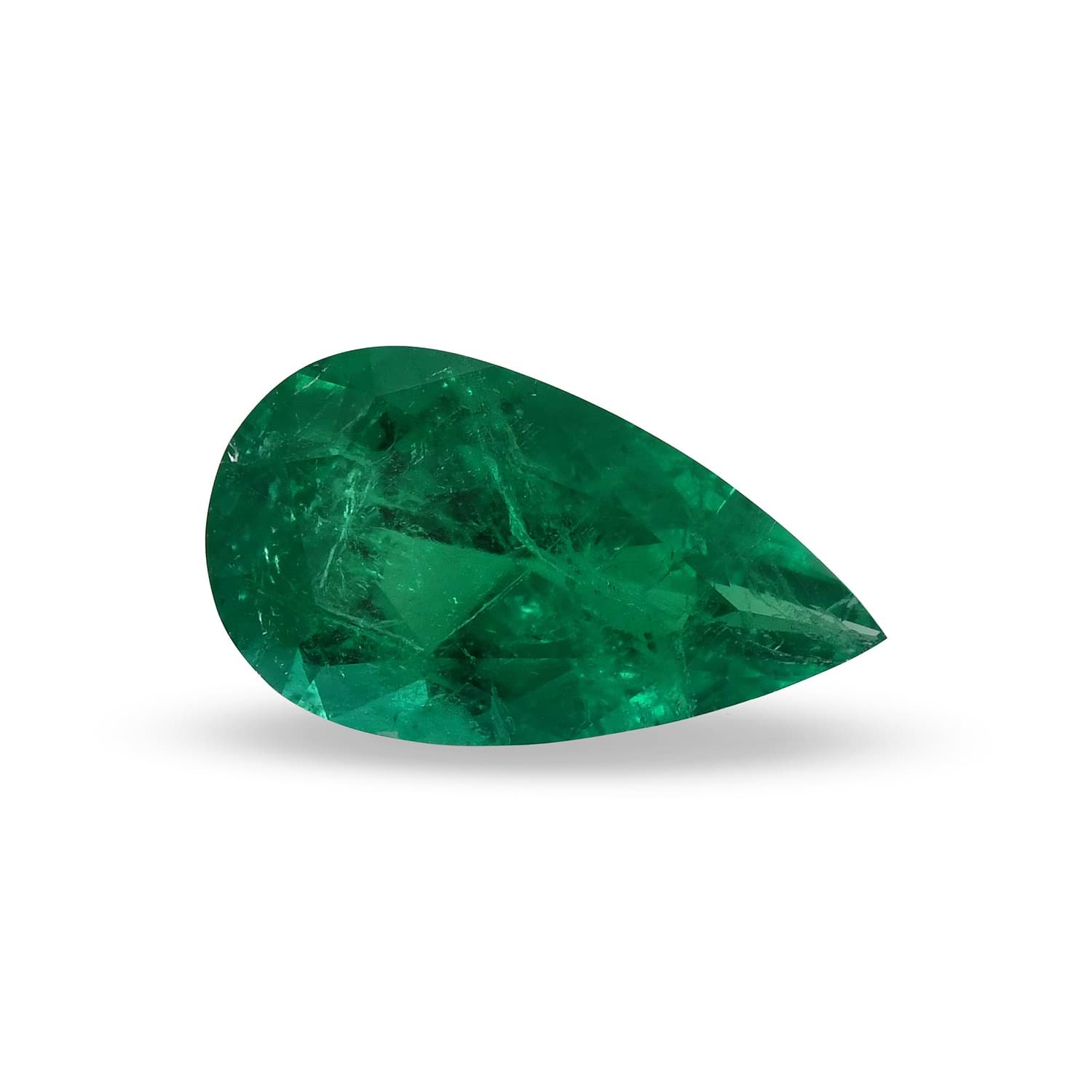 2.65 Carat Green COLOMBIAN Pear Emerald CD