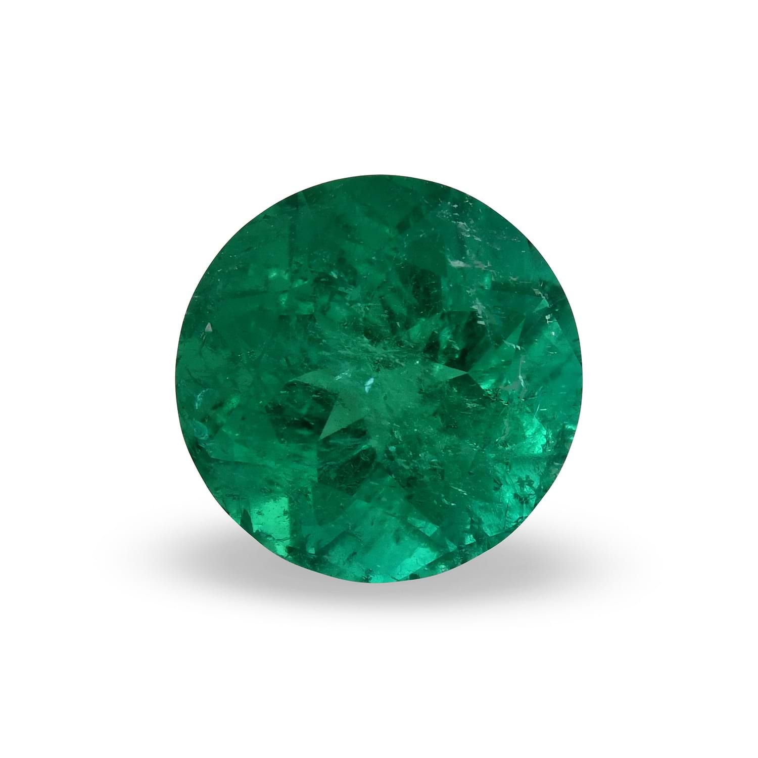 4.64 Carat Green COLOMBIAN Round Emerald CD