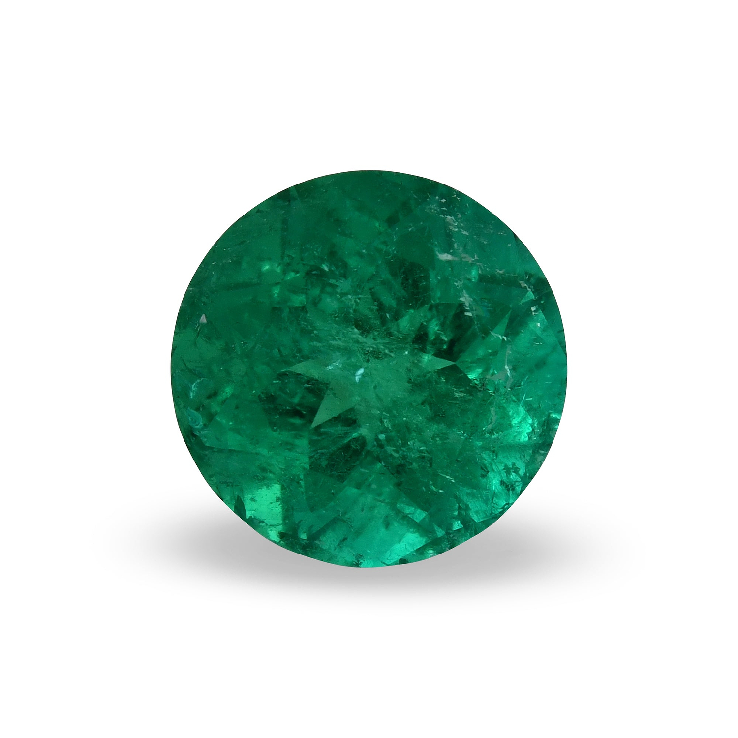 4.64 Carat Green COLOMBIAN Round Emerald CD