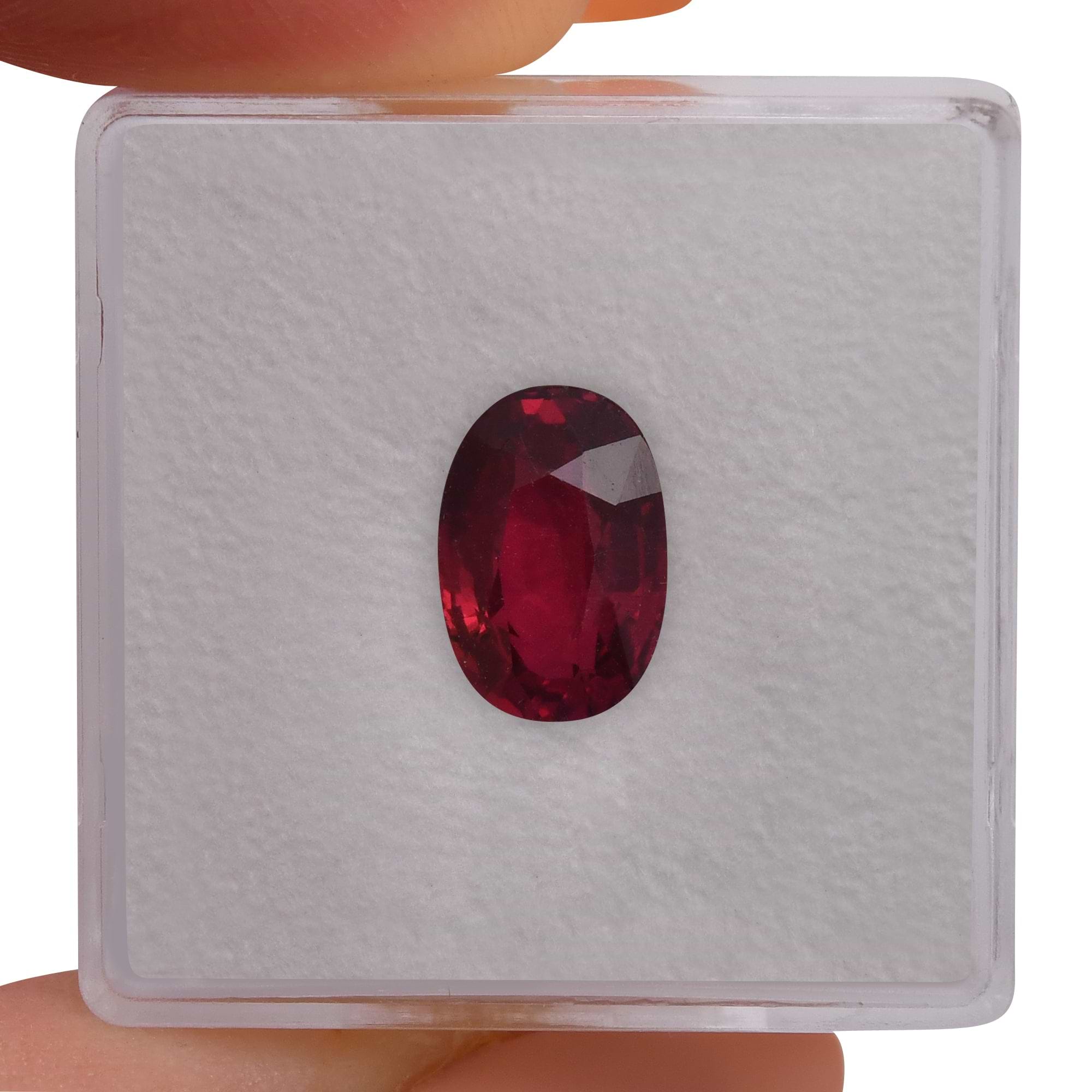 Ruby・Radio-Active 3.06 Carat Red MOZAMBICAN Oval Ruby AGL | LEIBISH
