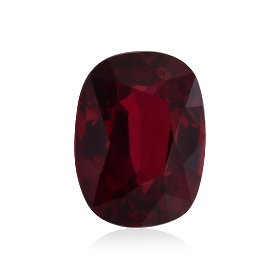 2,61 Karat Roter MOZAMBIQUE Kissenschliff Rubin CD
