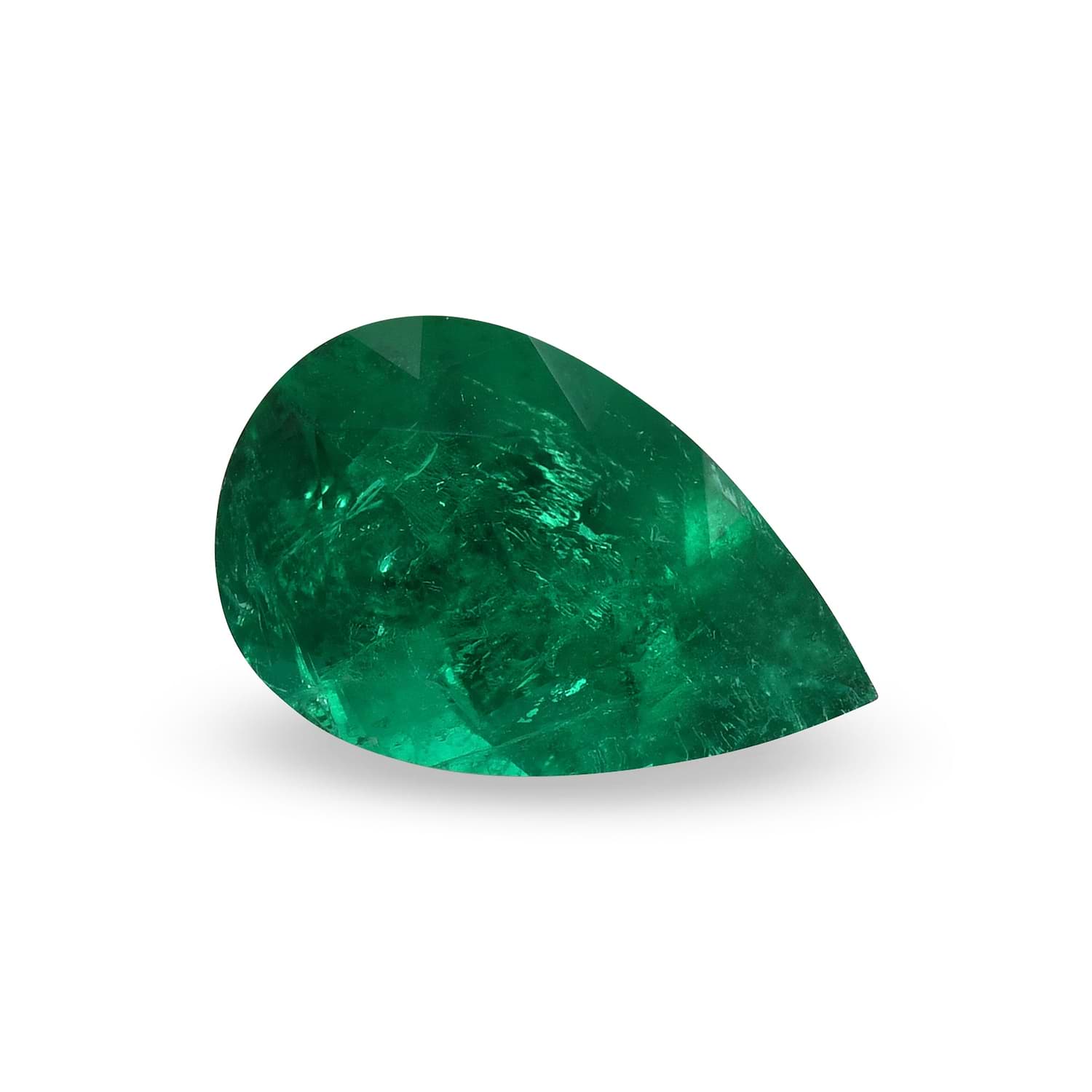 2.75 Carat Green COLOMBIAN Pear Emerald CD