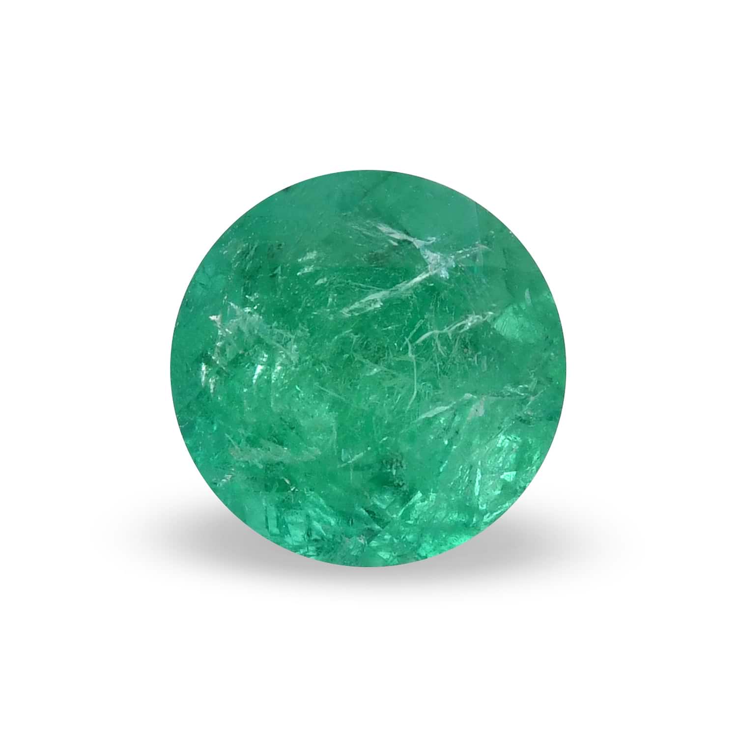 1.04 Carat Green COLOMBIAN Round Emerald MUZO