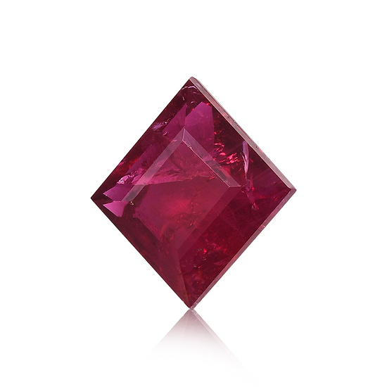 3,35 Karat Roter MOZAMBIQUE Rechteckiger Rubin GRS Unbehandelt