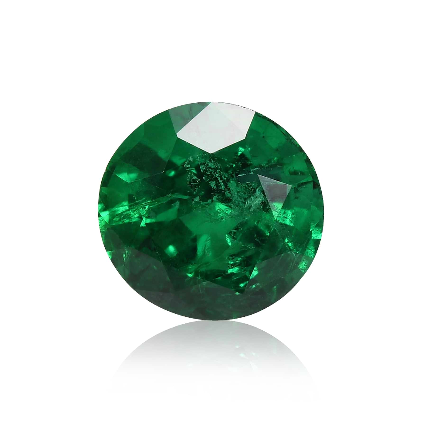 4.34 Carat Green  Round Emerald