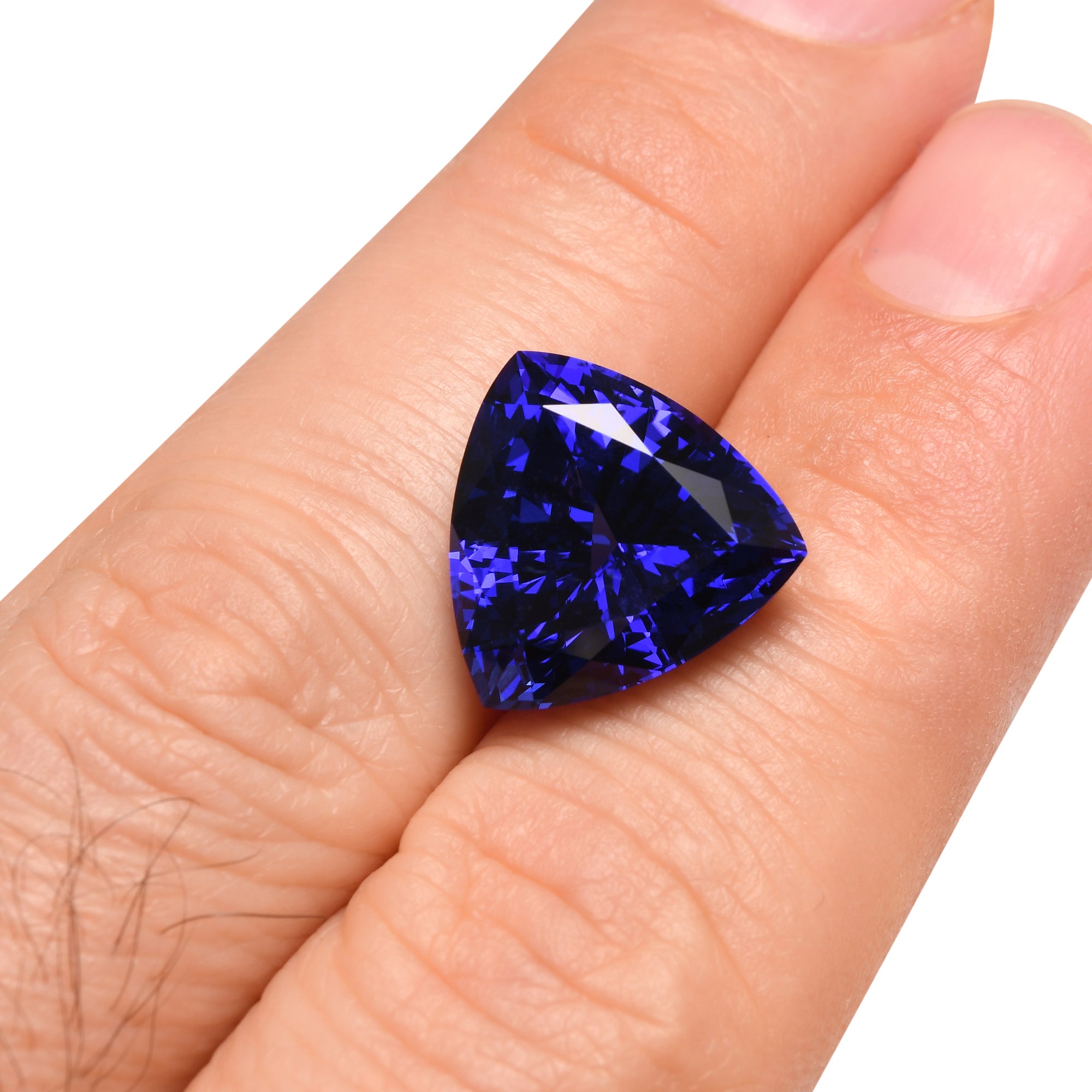 13.31 Carat Blue TANZANIAN Trilliant Tanzanite GWLAB | LEIBISH