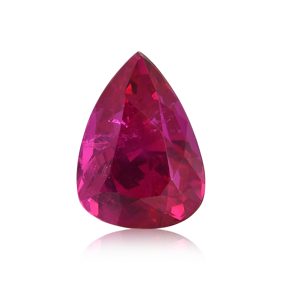 2.93 Carat Red BURMESE Pear Ruby AGL