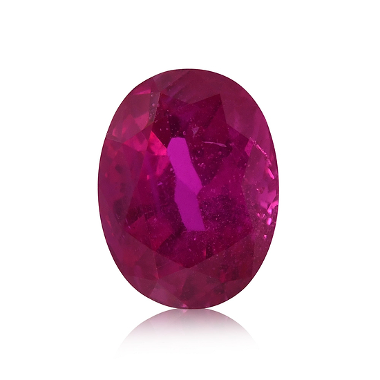 2.43 Carat Red BURMESE Oval Ruby GUBELIN