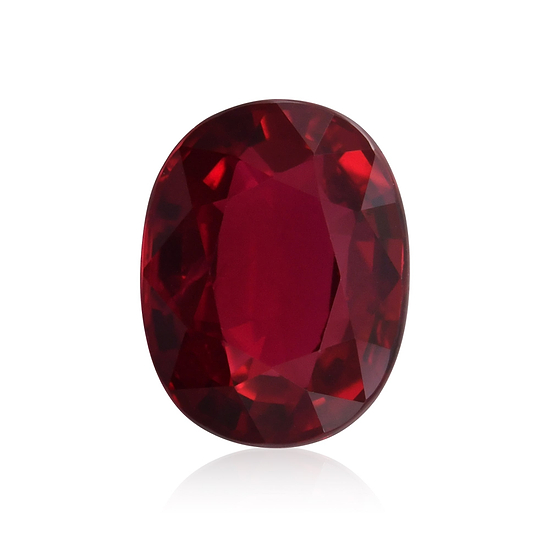 2.12 Carat Red MOZAMBIQUE Oval Ruby GRS