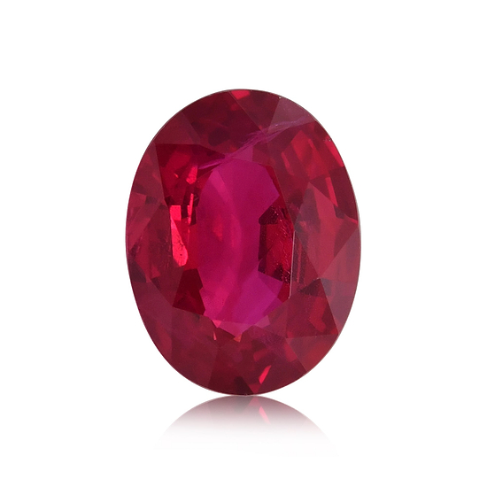 1.98 Carat Red BURMESE Oval Ruby GRS
