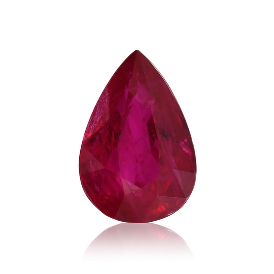 1.00 Carat Red MOZAMBIQUE Pear Ruby