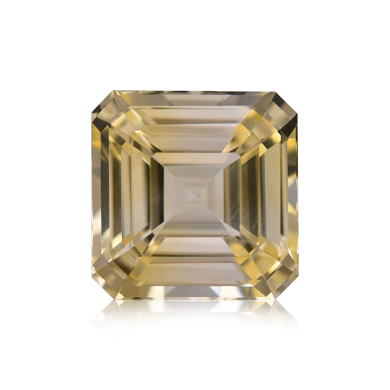 5.65 Carat Yellow SRI LANKAN Sq. Emerald Sapphire CD
