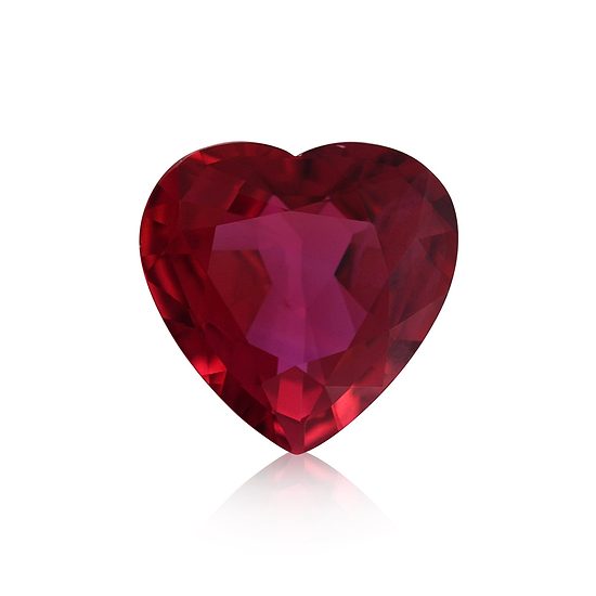 0.87 Carat Red MOZAMBIQUE Heart Ruby