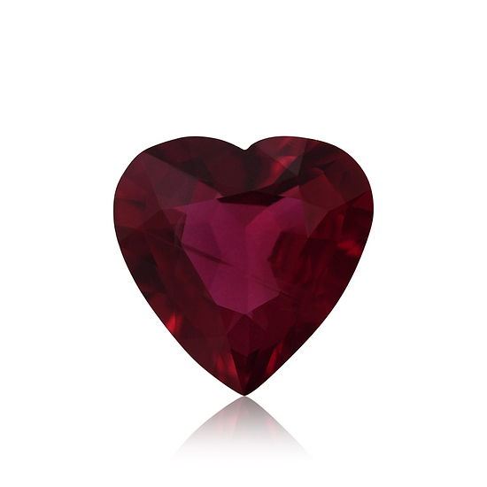 0.81 Carat Red MOZAMBIQUE Heart Ruby