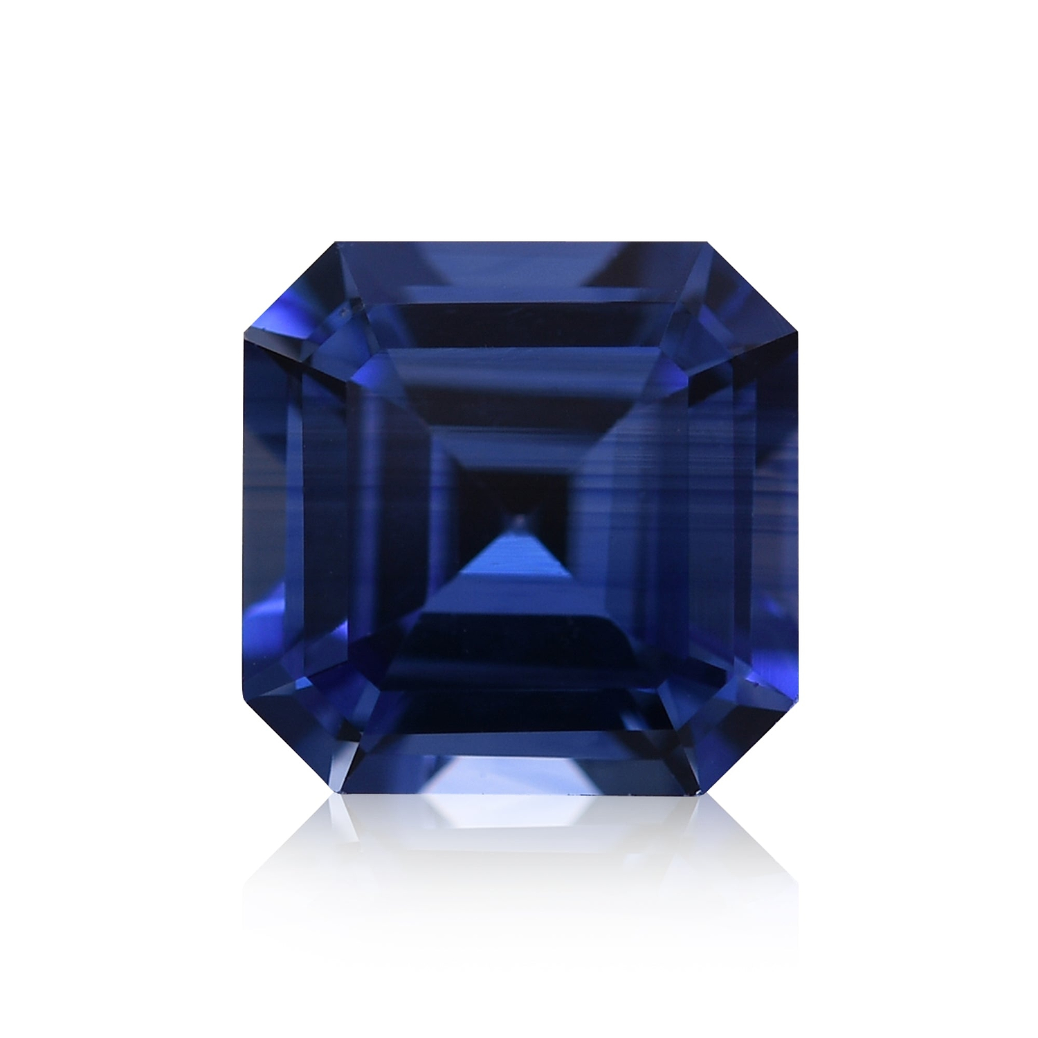 1.69 Carat Blue SRI LANKAN Sq. Emerald Sapphire GIA