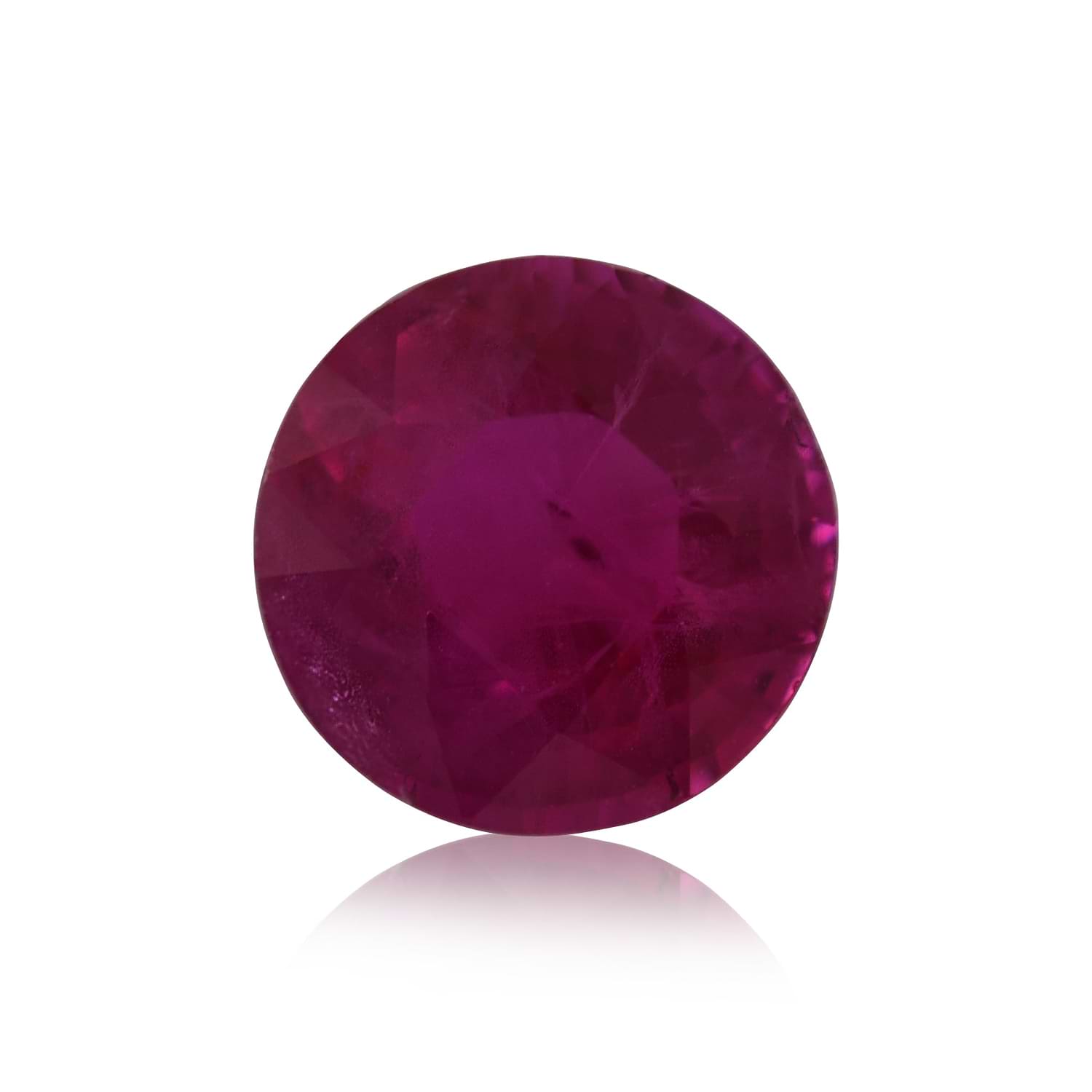 0.70 Carat Red BURMESE Round Ruby
