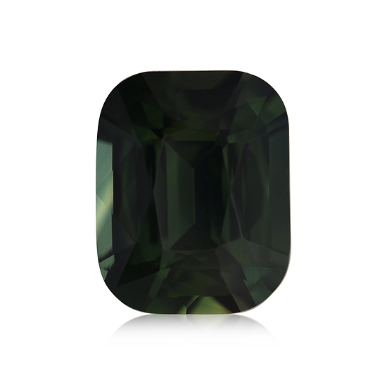 3.64 Carat Green MADAGASCAR Cushion Sapphire CD