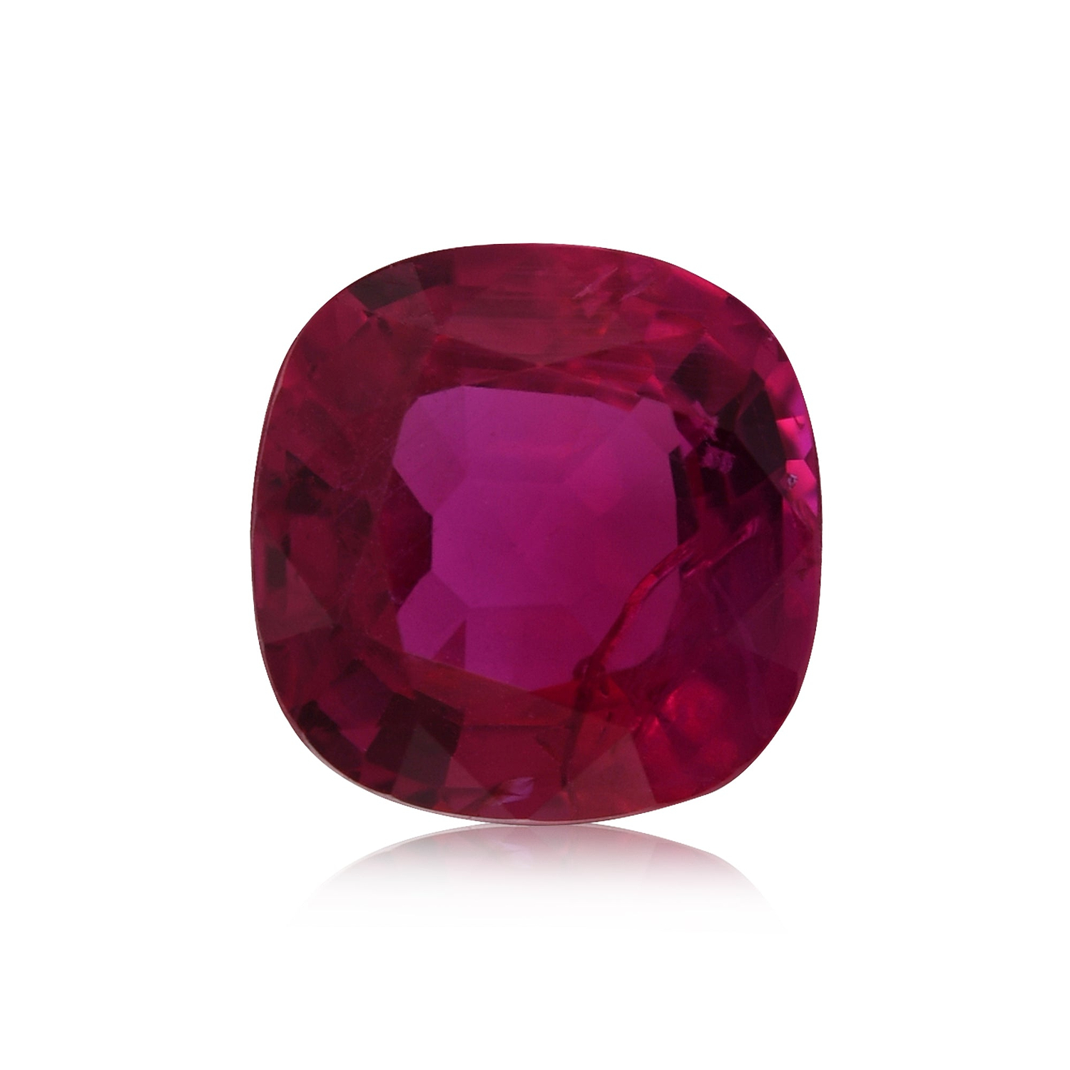 1.60 Carat Red MOZAMBICAN Cushion Ruby GIA