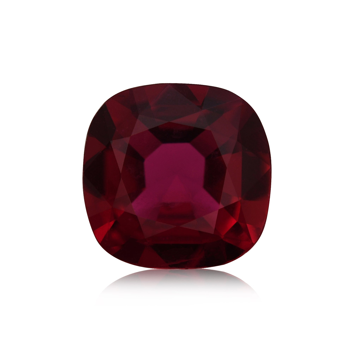 1.25 Carat Red MOZAMBICAN Cushion Ruby GIA