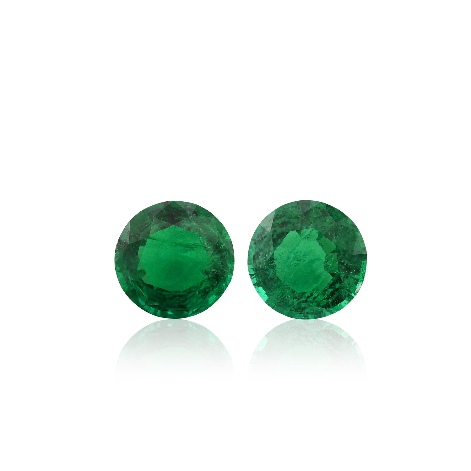 1.87 Carat Green  Round Emerald