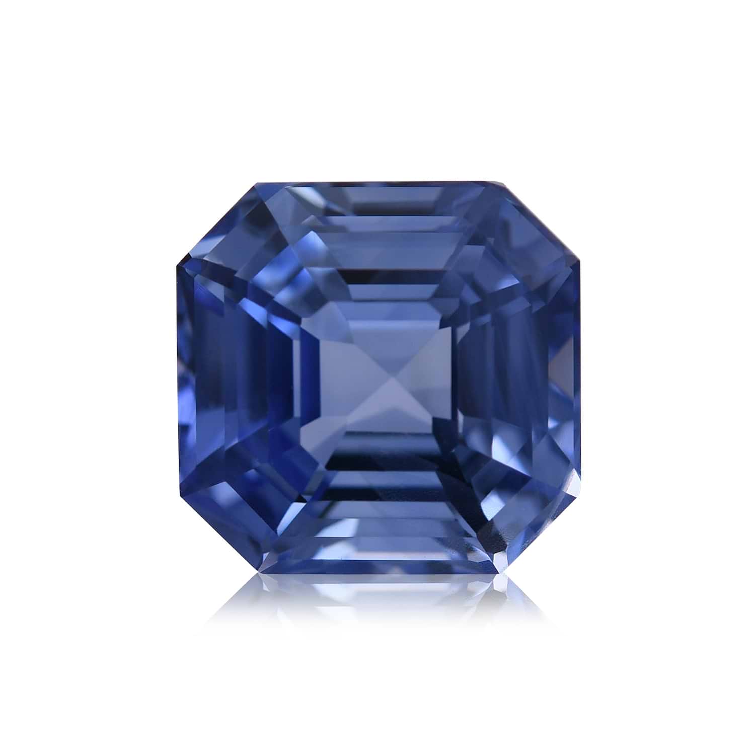 9.28 Carat Blue SRI LANKAN Sq. Emerald Sapphire CD