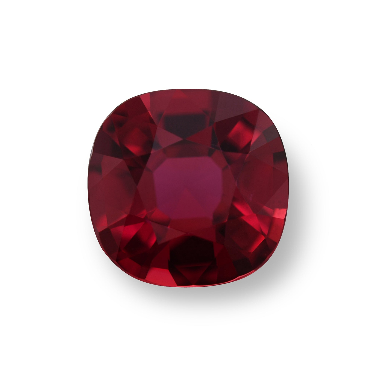 1.61 Carat Red MOZAMBICAN Cushion Ruby GIA