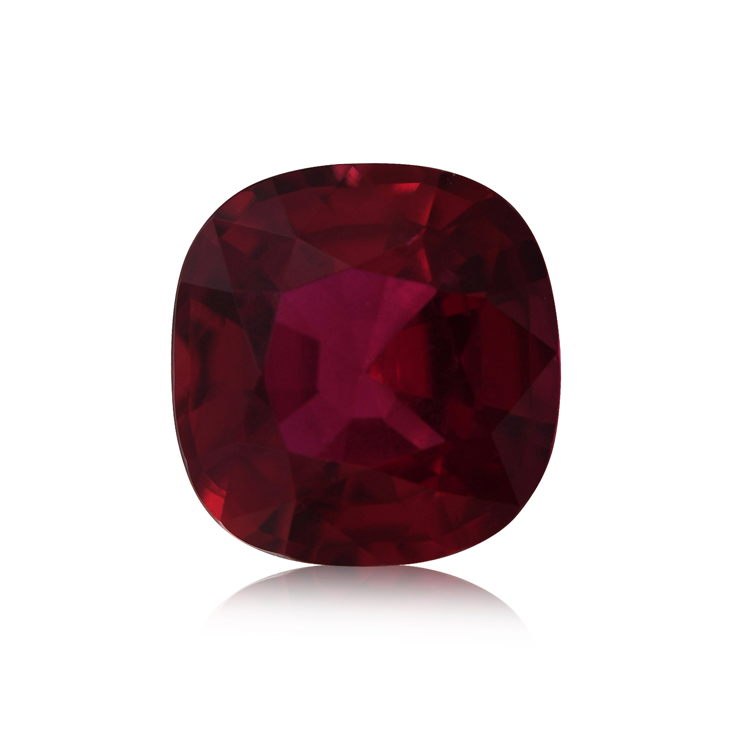 1.63 Carat Red MOZAMBICAN Cushion Ruby GIA