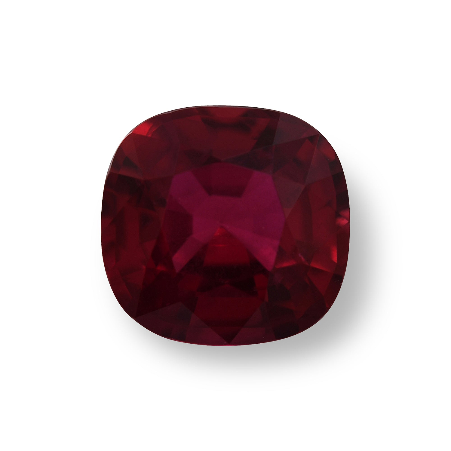 1.63 Carat Red MOZAMBICAN Cushion Ruby GIA