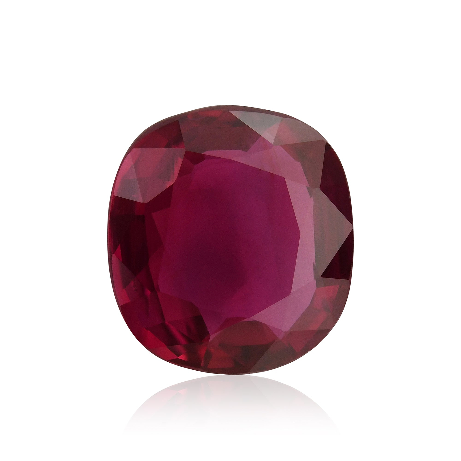 3.01 Carat Red MOZAMBICAN Cushion Ruby GRS