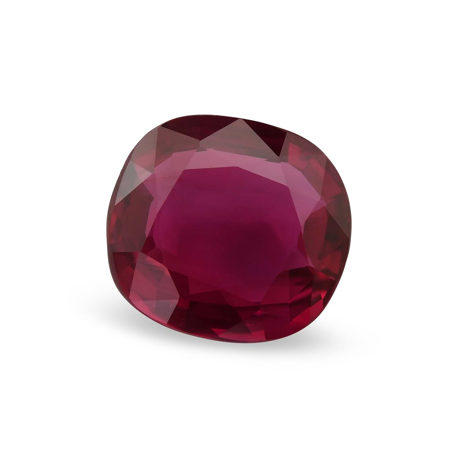 3.01 Carat Red MOZAMBICAN Cushion Ruby GRS