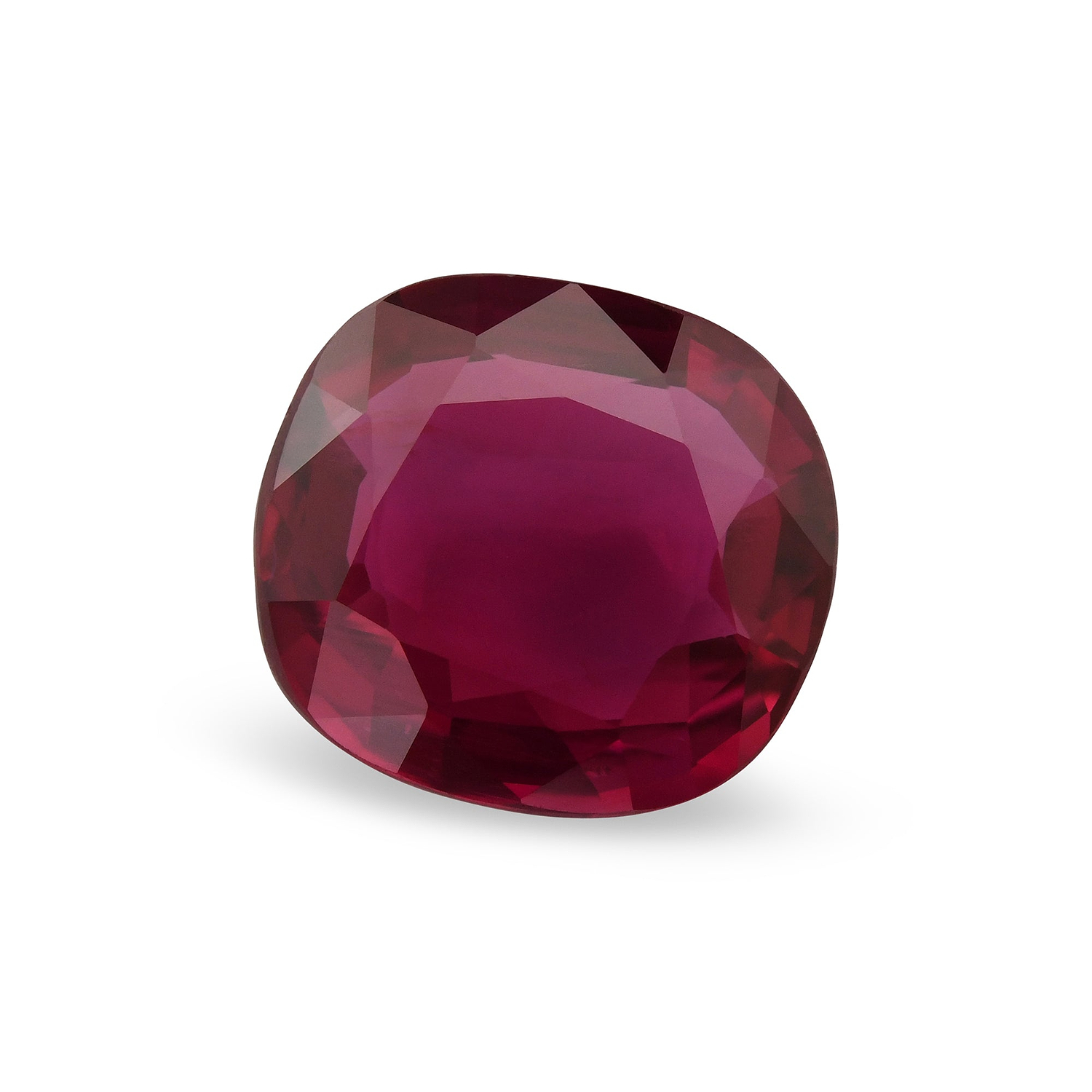 3.01 Carat Red MOZAMBICAN Cushion Ruby GRS