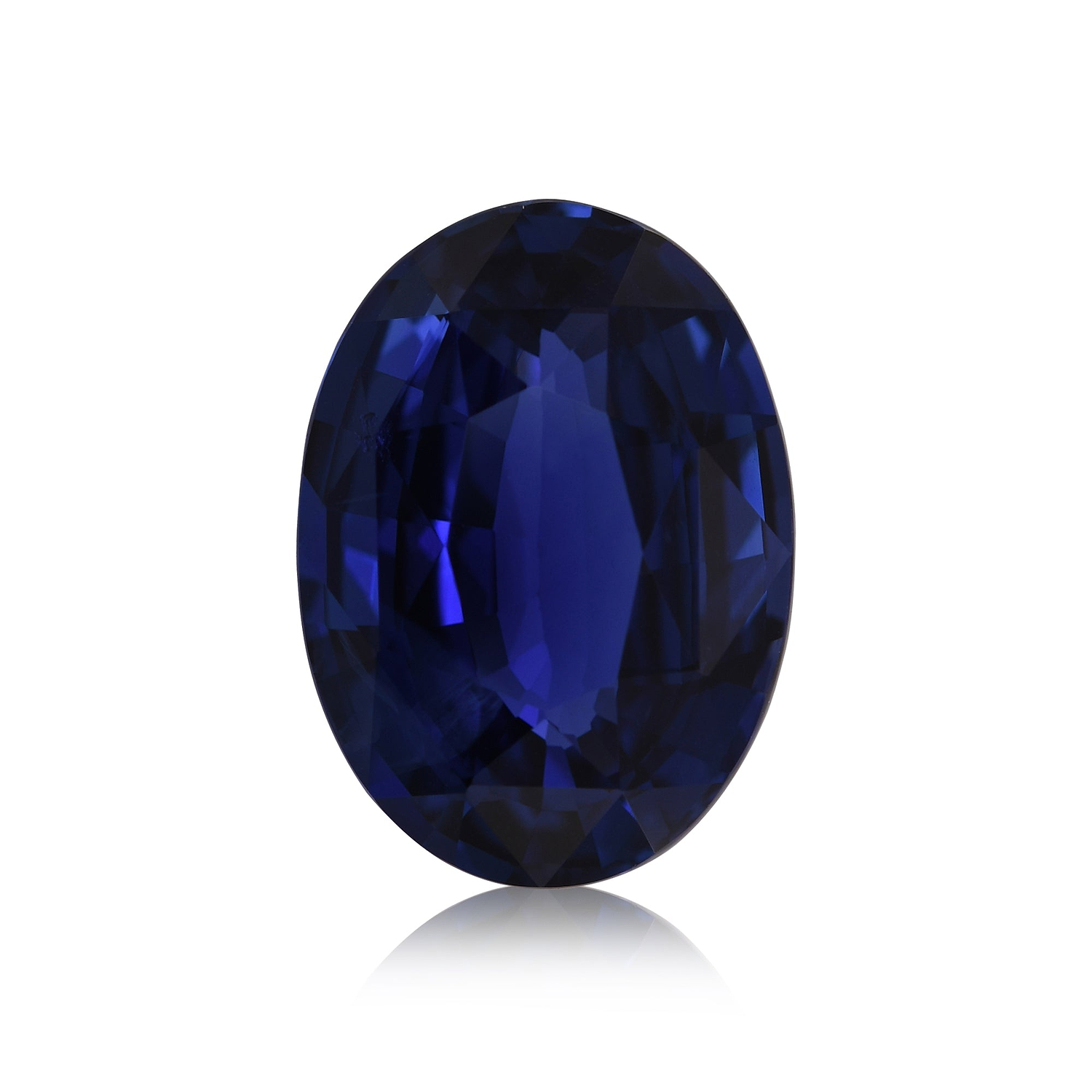 13.60 Carat Blue  Oval Sapphire GIA